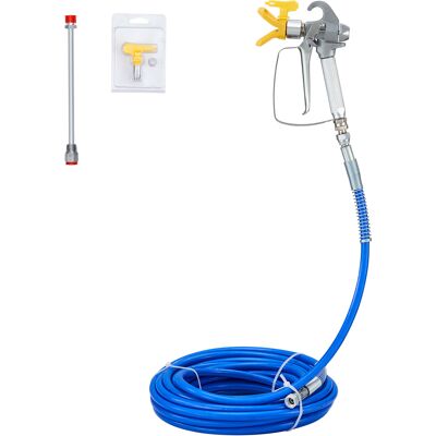 Kit De Manguera Flexible Para Pintura Airless Manguera De Fibra De Alta Presión 15,24 M 248 Bar Con Varilla De Extensión De 20,3 Cm Boquilla Y Protección Articulación Giratoria De 6,3 Mm - Vevor Kit De Manguera Flexible Para Pintura Airless Manguera De Fibra De Alta Presión 15,24 M 248 Bar Con Varilla De Extensión De 20,3 Cm Boquilla Y Protección Articulación Giratoria De 6,3 Mm - Vevor