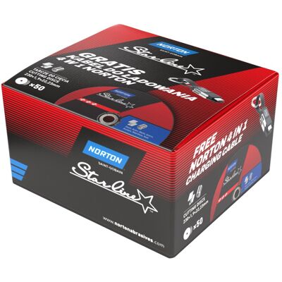 COCO Disco De Corte Norton Starline 230mm 1.9mm Pack 50 COCO Disco De Corte Norton Starline 230mm 1.9mm Pack 50