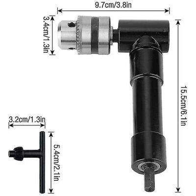 OEM Mandril De Taladro De Ángulo Recto, Mandril De Ángulo Recto Autoajustable De 90°, Eje De Potencia De 1-10 Mm, Herramienta De Extensión De Taladro, Para Trabajar En Espacios Reducidos OEM Mandril De Taladro De Ángulo Recto, Mandril De Ángulo Recto Autoajustable De 90°, Eje De Potencia De 1-10 Mm, Herramienta De Extensión De Taladro, Para Trabajar En Espacios Reducidos
