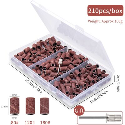 FOCTRO Adaptador De Tambor De 210 Piezas, Manguito De Lijado Abrasivo Compatible Con Herramientas Rotativas Dremel, Portabrocas Para Lijadora, Grano 80/120/180, Clavos Para Cerámica Y Piedra. FOCTRO Adaptador De Tambor De 210 Piezas, Manguito De Lijado Abrasivo Compatible Con Herramientas Rotativas Dremel, Portabrocas Para Lijadora, Grano 80/120/180, Clavos Para Cerámica Y Piedra.