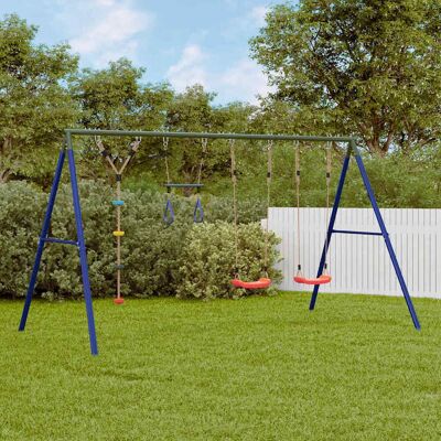 Conjunto de Juegos para niños vidaXL - Trapezio, Columpios y Disco Conjunto de Juegos para niños vidaXL - Trapezio, Columpios y Disco