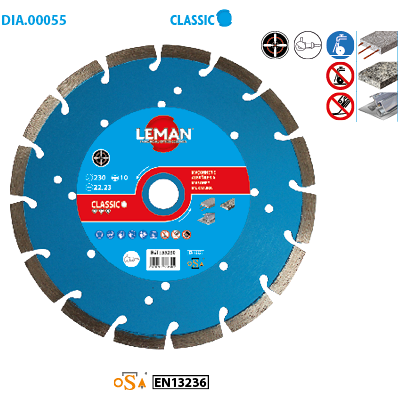 Disco de Diamante Segmentado Leman 115mm para Hormigón Armado Disco de Diamante Segmentado Leman 115mm para Hormigón Armado