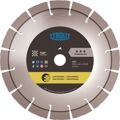 Tyrolit - Disco De Corte Diamantado Premium Dcu Diam. 230 Mm Perforaci Tyrolit - Disco De Corte Diamantado Premium Dcu Diam. 230 Mm Perforaci