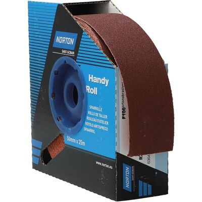 Rollo abrasivo Norton R222 - 50x25mm P100 Rollo abrasivo Norton R222 - 50x25mm P100