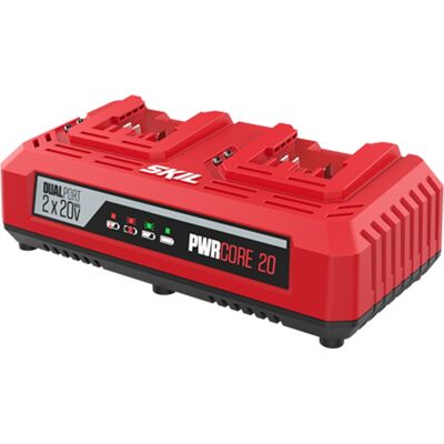 Skil 3128aa Cargador Rápido Doble Para Baterías De Litio De 20 V Skil 3128aa Cargador Rápido Doble Para Baterías De Litio De 20 V