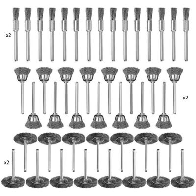 NO BRAND Juego De 90 Piezas De Cepillos De Alambre Para Brocas, Cepillo De Rueda De Alambre De 3 Mm, Juego De Cepillos Metálicos Para Pulir, Eliminar El Óxido Y Limpiar. NO BRAND Juego De 90 Piezas De Cepillos De Alambre Para Brocas, Cepillo De Rueda De Alambre De 3 Mm, Juego De Cepillos Metálicos Para Pulir, Eliminar El Óxido Y Limpiar.