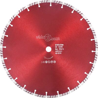 Vidaxl Disco De Corte De Diamante Con Turbo Acero 350 Mm Vidaxl Disco De Corte De Diamante Con Turbo Acero 350 Mm
