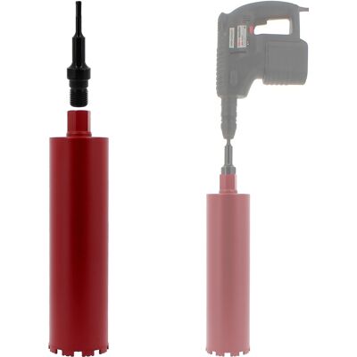 GT MARKET Corona De Diamante Ø 116 Mm Con Adaptador Para Taladro Y Martillo Perforador Sds-plus GT MARKET Corona De Diamante Ø 116 Mm Con Adaptador Para Taladro Y Martillo Perforador Sds-plus