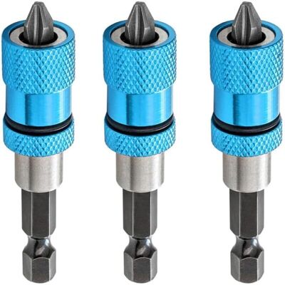 FOCTRO Juego De 3 Brocas Magnéticas De Cambio Rápido Para Paneles De Yeso - Profundidad De Tornillo Ajustable - Vástago Hexagonal De 6,35 Mm (1/4") - Para Destornilladores Inalámbricos Y Taladros Manuales FOCTRO Juego De 3 Brocas Magnéticas De Cambio Rápido Para Paneles De Yeso - Profundidad De Tornillo Ajustable - Vástago Hexagonal De 6,35 Mm (1/4") - Para Destornilladores Inalámbricos Y Taladros Manuales