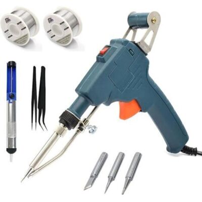 OEM Kit De Soldador, Pistola De Soldar Eléctrica De 60 W, Herramienta De Soldadura De Una Mano, Alambre De Soldadura Y Bomba Desoldadora Para Electrónica Y Reparaciones, Soldador De Estaño OEM Kit De Soldador, Pistola De Soldar Eléctrica De 60 W, Herramienta De Soldadura De Una Mano, Alambre De Soldadura Y Bomba Desoldadora Para Electrónica Y Reparaciones, Soldador De Estaño
