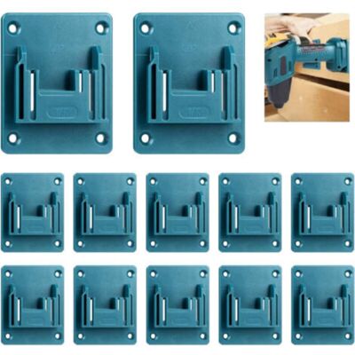 OEM Juego De 12 Soportes De Pared Para Herramientas Eléctricas Makita De 18 V, Almacenamiento De Herramientas Para Taller (azul) -crezuo OEM Juego De 12 Soportes De Pared Para Herramientas Eléctricas Makita De 18 V, Almacenamiento De Herramientas Para Taller (azul) -crezuo