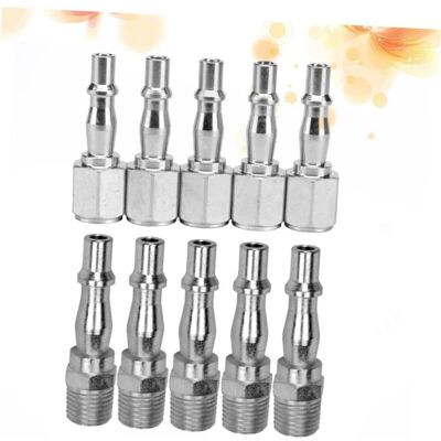 FOCTRO Juego De 10 Racores Neumáticos Bsp, Conectores Hembra Para Manguera De Aire Y Compresor, Kit Reductor Neumático Para Tubo De Aire, Accesorios Para Compresor Portátil. FOCTRO Juego De 10 Racores Neumáticos Bsp, Conectores Hembra Para Manguera De Aire Y Compresor, Kit Reductor Neumático Para Tubo De Aire, Accesorios Para Compresor Portátil.