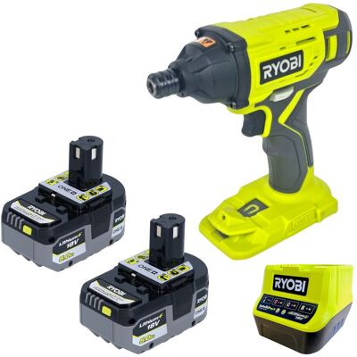 Atornillador De Impacto A Batería Ryobi R18id2-0 De 18 V, 200 Nm, 1/4" + 2 Baterías De 5,0 Ah + Cargador Atornillador De Impacto A Batería Ryobi R18id2-0 De 18 V, 200 Nm, 1/4" + 2 Baterías De 5,0 Ah + Cargador