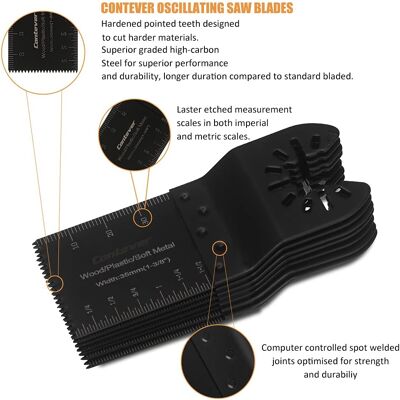 Zolginah Hoja De Sierra Oscilante Multiherramienta, 28 Piezas Juego De Accesorios De Cuchillas Multiherramienta Oscilante Para Plástico, Madera, Metal, Universal Fein Multimaster, Dremel, Bosch, Makit Zolginah Hoja De Sierra Oscilante Multiherramienta, 28 Piezas Juego De Accesorios De Cuchillas Multiherramienta Oscilante Para Plástico, Madera, Metal, Universal Fein Multimaster, Dremel, Bosch, Makit