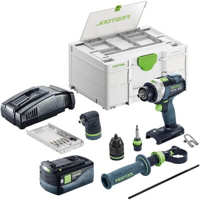 Festool Tpc 18/4-basic-set: Taladro Atornillador A Batería De 18 V, 75 Nm, Sin Escobillas + 1 Batería De 5,0 Ah + Cargador Rápido + Systainer Festool Tpc 18/4-basic-set: Taladro Atornillador A Batería De 18 V, 75 Nm, Sin Escobillas + 1 Batería De 5,0 Ah + Cargador Rápido + Systainer