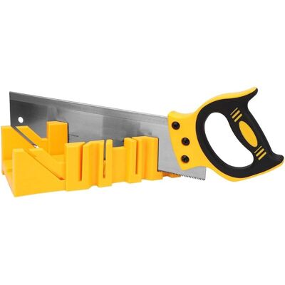 ENLENK Sierra De Inglete Con Guía De Sujeción De Plástico Abs De 30,5 Cm Con Sierra Trasera De 35,6 Cm Para Carpintería ENLENK Sierra De Inglete Con Guía De Sujeción De Plástico Abs De 30,5 Cm Con Sierra Trasera De 35,6 Cm Para Carpintería