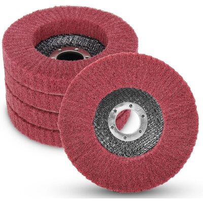 OEM Juego De 6 Discos De Lijado De Fibra De Nailon, 12,5 X 2,2 Cm, Grano 320, Para Amoladora Angular, Para Limpieza Y Desbarbado. OEM Juego De 6 Discos De Lijado De Fibra De Nailon, 12,5 X 2,2 Cm, Grano 320, Para Amoladora Angular, Para Limpieza Y Desbarbado.