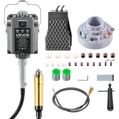 Vevor Amoladora De Eje Flexible 1200 W 30.000 Rpm, Herramienta Rotativa Electrica De Eje Flexible, Amoladora Colgante Con Control De Pedal, Kit De Accesorios De 112 Piezas Para Lijar, Pulir, Cortar Vevor Amoladora De Eje Flexible 1200 W 30.000 Rpm, Herramienta Rotativa Electrica De Eje Flexible, Amoladora Colgante Con Control De Pedal, Kit De Accesorios De 112 Piezas Para Lijar, Pulir, Cortar