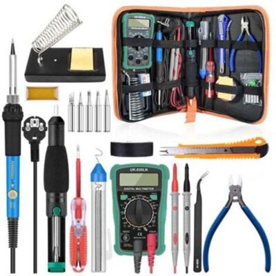 OEM Kit De Soldador, 60w, Temperatura Ajustable De 200 A 450°c, Multímetro, 5 Puntas, Bomba Desoldadora, Estación De Soldadura OEM Kit De Soldador, 60w, Temperatura Ajustable De 200 A 450°c, Multímetro, 5 Puntas, Bomba Desoldadora, Estación De Soldadura