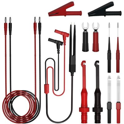 OEM Kit De 13 Cables De Prueba Con Conector Banana De 4 Mm, Sondas De Prueba Eléctricas Digitales, Pinzas De Cocodrilo Totalmente Aisladas, Pinza De Prueba, Pinza De Sonda Trasera, Perforación De Cables OEM Kit De 13 Cables De Prueba Con Conector Banana De 4 Mm, Sondas De Prueba Eléctricas Digitales, Pinzas De Cocodrilo Totalmente Aisladas, Pinza De Prueba, Pinza De Sonda Trasera, Perforación De Cables