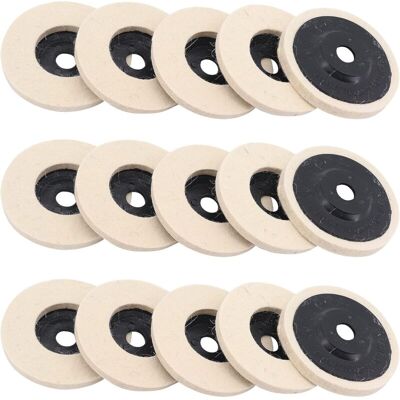 OEM Disco De Pulido, 15 Unidades, 4 Pulgadas (100 Mm), Disco De Pulido De Lana Para Amoladoras Angulares - Crezuo OEM Disco De Pulido, 15 Unidades, 4 Pulgadas (100 Mm), Disco De Pulido De Lana Para Amoladoras Angulares - Crezuo