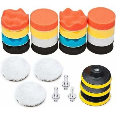 OEM Kit De Pulido De Coches De 25 Piezas, Disco De Esponja De Pulido De 75 Mm, Broca De Pulido Para Taladro, Cepillo De Pulido Para Amoladora, Almohadilla De Pulido Con Adaptador M10 OEM Kit De Pulido De Coches De 25 Piezas, Disco De Esponja De Pulido De 75 Mm, Broca De Pulido Para Taladro, Cepillo De Pulido Para Amoladora, Almohadilla De Pulido Con Adaptador M10