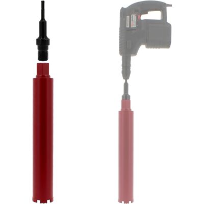 GT MARKET Corona De Diamante Ø 71 Mm Con Adaptador Para Taladro Y Martillo Perforador Sds-plus GT MARKET Corona De Diamante Ø 71 Mm Con Adaptador Para Taladro Y Martillo Perforador Sds-plus