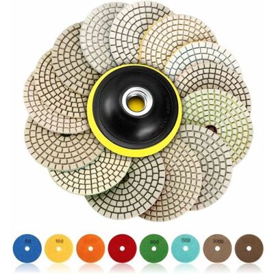 OEM Discos De Pulido De Diamante De 14 X 4" (100 Mm), Discos De Pulido Para Hormigón, Granito Y Mármol, Grano 50-6000 (color Aleatorio) OEM Discos De Pulido De Diamante De 14 X 4" (100 Mm), Discos De Pulido Para Hormigón, Granito Y Mármol, Grano 50-6000 (color Aleatorio)