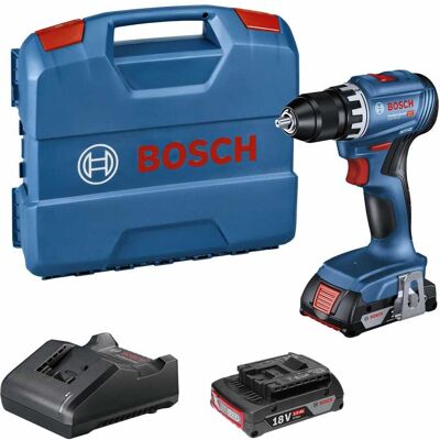 Bosch GSR 18V-45 - Taladro/atornillador - inalámbrico - 2 velocidades - portabrocas sin llave de 13mm - 45 Nm - 2 baterías, cargador incluido Bosch GSR 18V-45 - Taladro/atornillador - inalámbrico - 2 velocidades - portabrocas sin llave de 13mm - 45 Nm - 2 baterías, cargador incluido