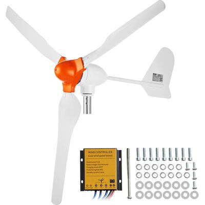 Mophorn - Vevor Kit De Generador De Turbina Eólica 800 W 12 V 3 Palas Controlador Mppt Dirección Del Viento Ajustable Velocidad De Arranque Del Viento 2,5 M/s Para Hogar, Granja, Vehículos Recreativos, Barcos Mophorn - Vevor Kit De Generador De Turbina Eólica 800 W 12 V 3 Palas Controlador Mppt Dirección Del Viento Ajustable Velocidad De Arranque Del Viento 2,5 M/s Para Hogar, Granja, Vehículos Recreativos, Barcos