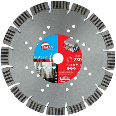 LEMAN Disco De Diamante Para Concreto Y Acero 230x2.7x7x22.2 Mm -- Gama Pro LEMAN Disco De Diamante Para Concreto Y Acero 230x2.7x7x22.2 Mm -- Gama Pro