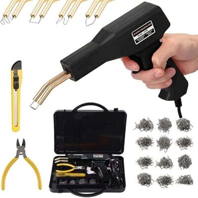 DPZO Máquina De Soldadura De Plástico De 150 W, Kit De Reparación De Pistola De Soldadura Con 800 Pinzas Calientes, Kit De Reparación De Parachoques, Herramienta Para Reparar Grietas En Carrocerías De Auto DPZO Máquina De Soldadura De Plástico De 150 W, Kit De Reparación De Pistola De Soldadura Con 800 Pinzas Calientes, Kit De Reparación De Parachoques, Herramienta Para Reparar Grietas En Carrocerías De Auto
