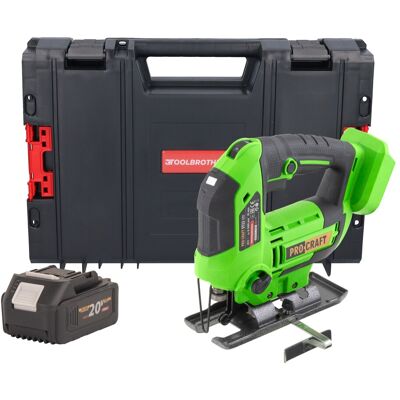 Sierra De Calar A Batería Procraft St22 20 V 80 Mm Sin Escobillas + 1 Batería De 4,0 Ah + Maletín Rhino Toolcase - Sin Cargador Sierra De Calar A Batería Procraft St22 20 V 80 Mm Sin Escobillas + 1 Batería De 4,0 Ah + Maletín Rhino Toolcase - Sin Cargador