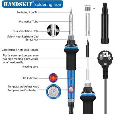 OEM Kit De Soldador, Kit De Soldadura De 60 W, Temperatura Ajustable De 200 A 450 °c, Multímetro, 5 Puntas De Soldadura, Bomba Desoldadora, Estación - Rwbricolage ›herramientas Manuales Y Eléctricas› Herr OEM Kit De Soldador, Kit De Soldadura De 60 W, Temperatura Ajustable De 200 A 450 °c, Multímetro, 5 Puntas De Soldadura, Bomba Desoldadora, Estación - Rwbricolage ›herramientas Manuales Y Eléctricas› Herr