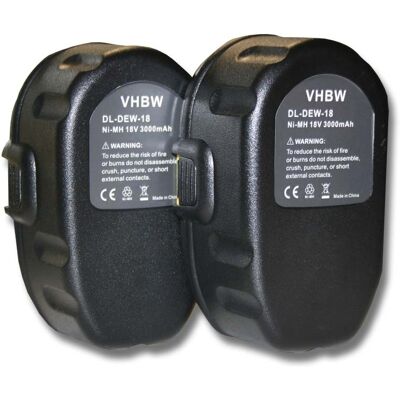 vhbw Batería Dewalt - 3000mAh NiMH - Negro - Linterna y Herramienta vhbw Batería Dewalt - 3000mAh NiMH - Negro - Linterna y Herramienta