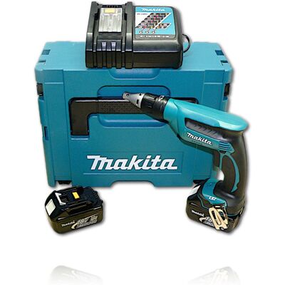 Atornillador Rápido A Batería Makita Bfs 451 Rfj 18 V En Makpac, Incl. 2 Baterías Bl 1830 B + Cargador Dc18rc Atornillador Rápido A Batería Makita Bfs 451 Rfj 18 V En Makpac, Incl. 2 Baterías Bl 1830 B + Cargador Dc18rc