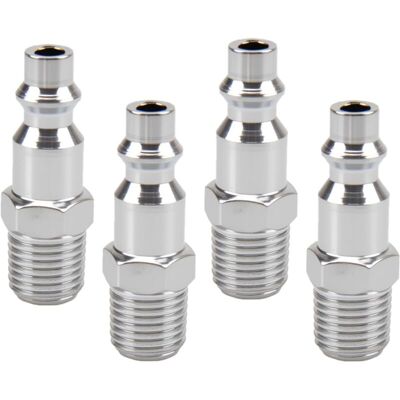 FOCTRO Conector Rápido Para Aire Comprimido, 4 Piezas, Conector Macho Americano De 1/4", Boquilla Para Compresor De Aire Americano Y Manguera Para Compresor, Accesorio Neumático. FOCTRO Conector Rápido Para Aire Comprimido, 4 Piezas, Conector Macho Americano De 1/4", Boquilla Para Compresor De Aire Americano Y Manguera Para Compresor, Accesorio Neumático.