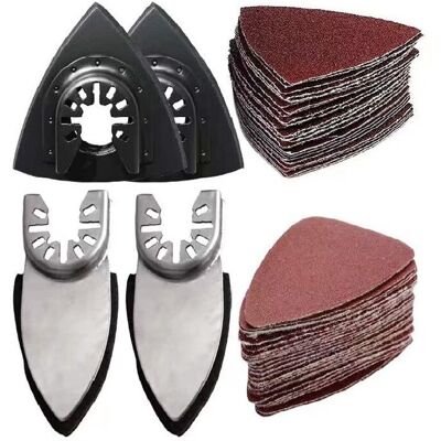 XISRENS Kit De Lijado Oscilante De 54 Piezas, 2 Almohadillas De Lijado Triangulares Y 2 Almohadillas De Lijado Para Dedos, 50 Hojas De Lijado Multiherramienta XISRENS Kit De Lijado Oscilante De 54 Piezas, 2 Almohadillas De Lijado Triangulares Y 2 Almohadillas De Lijado Para Dedos, 50 Hojas De Lijado Multiherramienta