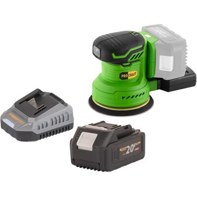 Lijadora Excéntrica A Batería Procraft Px20blbb 20 V 125 Mm Sin Escobillas + 1 Batería De 4,0 Ah + Cargador Lijadora Excéntrica A Batería Procraft Px20blbb 20 V 125 Mm Sin Escobillas + 1 Batería De 4,0 Ah + Cargador