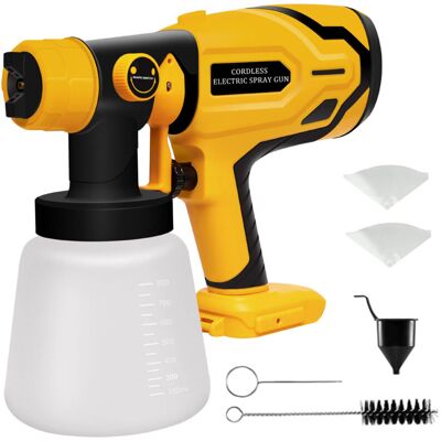 OEM Pulverizador De Pintura Inalámbrico Para Dewalt, Pistola De Pintura Eléctrica, Pulverizador De Pintura Eléctrico Hvlp Sin Aire Con 4 Accesorios) OEM Pulverizador De Pintura Inalámbrico Para Dewalt, Pistola De Pintura Eléctrica, Pulverizador De Pintura Eléctrico Hvlp Sin Aire Con 4 Accesorios)