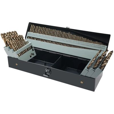 OEM Juego De Brocas De Cobalto, 115 Piezas, Acero Rápido M35 Para Metales Endurecidos, Acero Inoxidable, Hierro Fundido, Madera Y Plástico, Con Estuche Metálico. -crezuo OEM Juego De Brocas De Cobalto, 115 Piezas, Acero Rápido M35 Para Metales Endurecidos, Acero Inoxidable, Hierro Fundido, Madera Y Plástico, Con Estuche Metálico. -crezuo