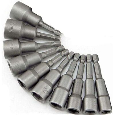 DPZO 10 Llaves De Vaso Magnéticas Para Destornilladores – Adaptadores De Puntas, Portabrocas Hexagonal Cuadrado De 6–19 Mm DPZO 10 Llaves De Vaso Magnéticas Para Destornilladores – Adaptadores De Puntas, Portabrocas Hexagonal Cuadrado De 6–19 Mm
