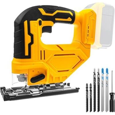 SANS MARQUE Sierra De Calar Inalámbrica, Compatible Con Batería Dewalt De 20 V Max, Hoja De 400 W, 2700 Rpm, Cortes A Inglete De 45° Con Hojas Para Cortes Rectos/curvos/circulares. SANS MARQUE Sierra De Calar Inalámbrica, Compatible Con Batería Dewalt De 20 V Max, Hoja De 400 W, 2700 Rpm, Cortes A Inglete De 45° Con Hojas Para Cortes Rectos/curvos/circulares.