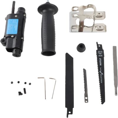 OEM Sierra De Vaivén Eléctrica Portátil Para Taladro - Versión Con Botón De Bloqueo Y 3 Hojas De Sierra Para Cortar Madera (plástico Y Acero, 800-2000 Rpm, 565 G) OEM Sierra De Vaivén Eléctrica Portátil Para Taladro - Versión Con Botón De Bloqueo Y 3 Hojas De Sierra Para Cortar Madera (plástico Y Acero, 800-2000 Rpm, 565 G)