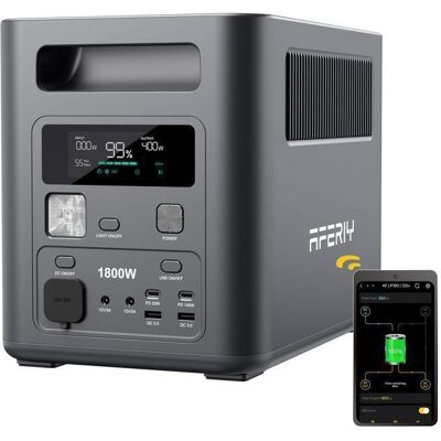 OEM Estación Eléctrica Portátil - Aferiy - P180 - 1800w - 1024wh Lifepo4 - App Ups - Garantía De 7 Años OEM Estación Eléctrica Portátil - Aferiy - P180 - 1800w - 1024wh Lifepo4 - App Ups - Garantía De 7 Años