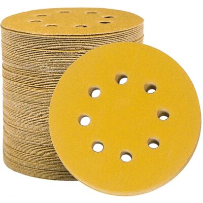 OEM Discos De Lija De 125 Mm, 100 Discos De Lija, Almohadillas De Lijado Redondas De 8 Agujeros, Grano 150 Para Lijar, Pulir Y Eliminar Óxido OEM Discos De Lija De 125 Mm, 100 Discos De Lija, Almohadillas De Lijado Redondas De 8 Agujeros, Grano 150 Para Lijar, Pulir Y Eliminar Óxido