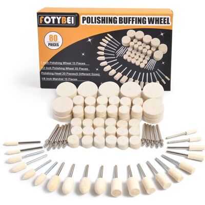 OEM Juego De 80 Discos De Pulido Compatibles Con Dremel, Discos De Pulido De Lana Con Vástago De 1/8", Accesorios De Pulido Para Herramientas Rotativas. OEM Juego De 80 Discos De Pulido Compatibles Con Dremel, Discos De Pulido De Lana Con Vástago De 1/8", Accesorios De Pulido Para Herramientas Rotativas.
