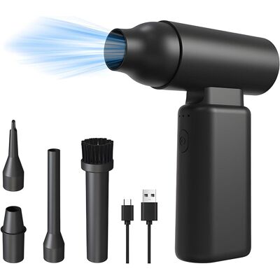 OEM Soplador De Aire Comprimido Eléctrico 2 En 1 Con Botón Pulsador Eléctrico Ajustable De 3 Velocidades (67.000 Rpm) Y Motor Sin Escobillas, Soplador A Batería Recargable Con Aguja De Limpieza OEM Soplador De Aire Comprimido Eléctrico 2 En 1 Con Botón Pulsador Eléctrico Ajustable De 3 Velocidades (67.000 Rpm) Y Motor Sin Escobillas, Soplador A Batería Recargable Con Aguja De Limpieza