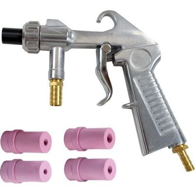 OEM Pistola Neumática De Chorro De Arena Para Decapado + 4 Boquillas Cerámicas De 4/5/6/7 Mm OEM Pistola Neumática De Chorro De Arena Para Decapado + 4 Boquillas Cerámicas De 4/5/6/7 Mm