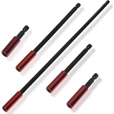 OEM Juego De 5 Extensiones Magnéticas Para Puntas Hexagonales, Portapuntas Hexagonales De 1/4 De Pulgada, 60/100/150/200/300 Mm, Extensión Magnética Compatible Con Taladros Y Destornilladores, Cambio Rápi OEM Juego De 5 Extensiones Magnéticas Para Puntas Hexagonales, Portapuntas Hexagonales De 1/4 De Pulgada, 60/100/150/200/300 Mm, Extensión Magnética Compatible Con Taladros Y Destornilladores, Cambio Rápi